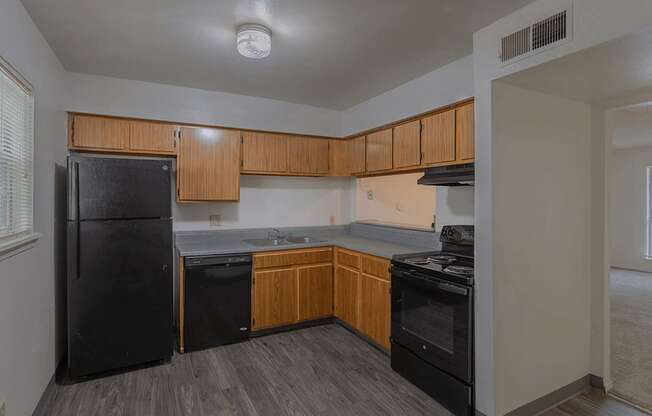 Fully-Equipped Apartment Kitchen