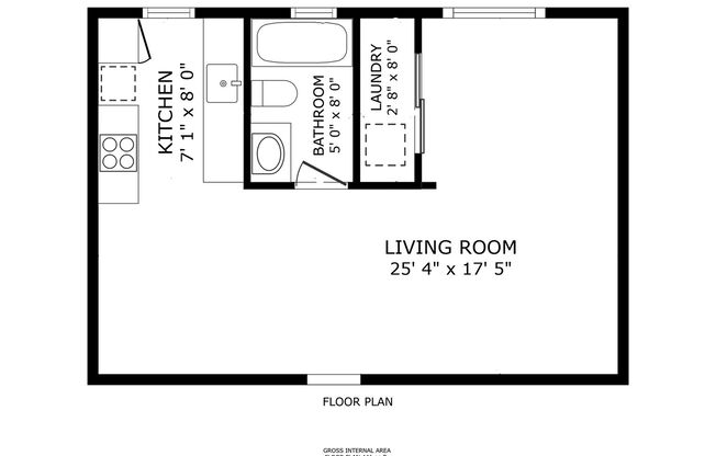 Studio, 1 bath, 435 sqft, $1,099, Unit 12