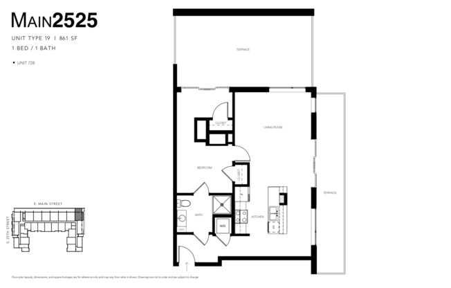 1 bed, 1 bath, 533 sqft, $1,995, Unit APT 728