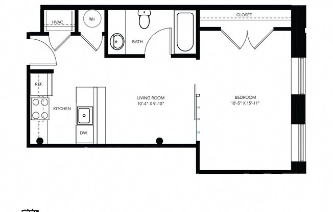 1 bed, 1 bath, 789 sqft, $1,207