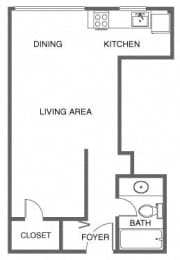 Studio, 1 bath, $2,899