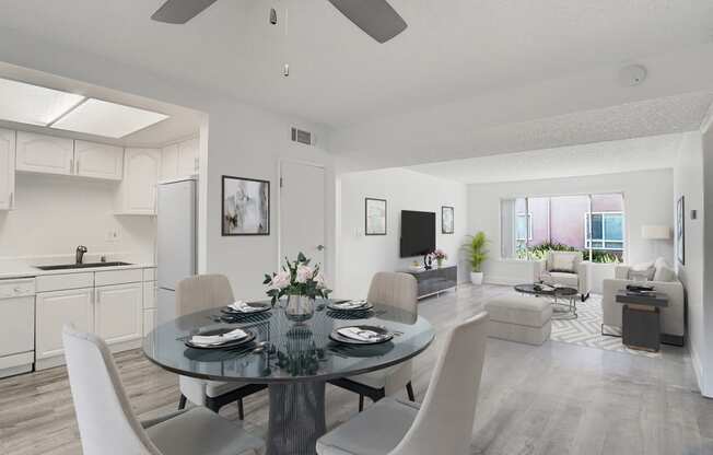 Dining Room area with furniture at Idylwood apartments