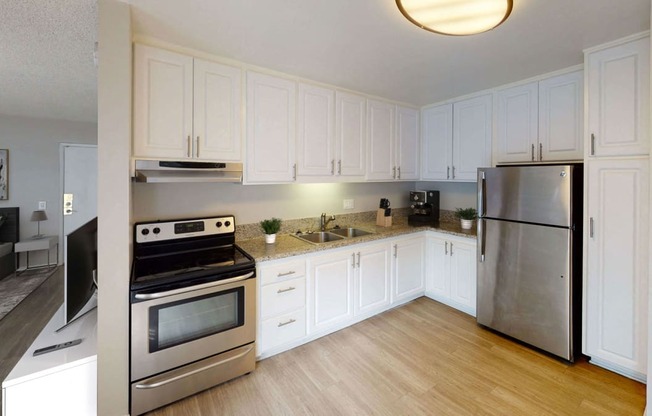 Studio - Kitchen at Chateau La Fayette, Los Angeles, CA