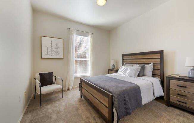 Guest Bedroom with Natural Light at Trailside