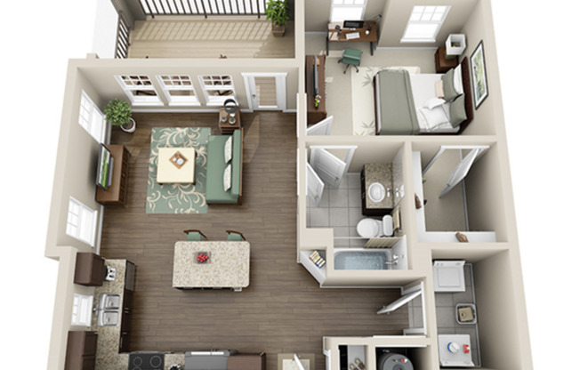 1 bed, 1 bath, 764 sqft, $1,610