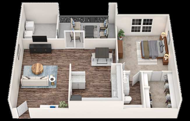 1 bed, 1 bath, 652 sqft, $899, Unit 432