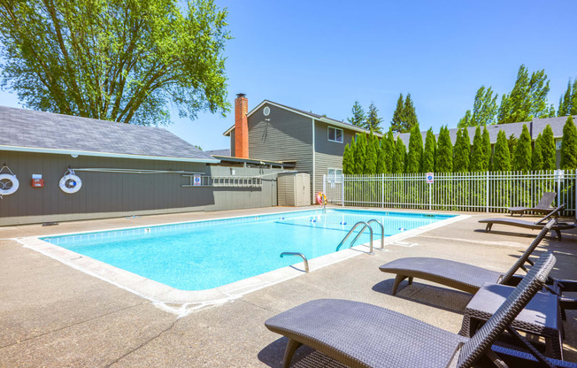 take a dip in the resort style pool at the enclave at woodbridge apartments in sugar land