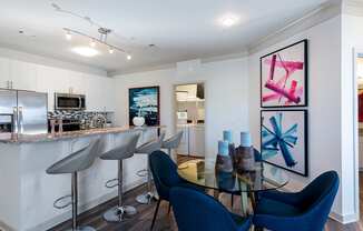 Open concept dining room and kitchen at Sycamore at Tyvola, North Carolina, 28217