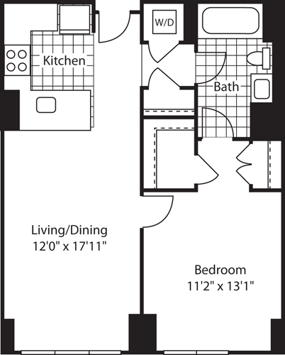 1 bed, 1 bath, 717 sqft, $4,054