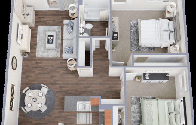 2 beds, 1 bath, 900 sqft, $1,499