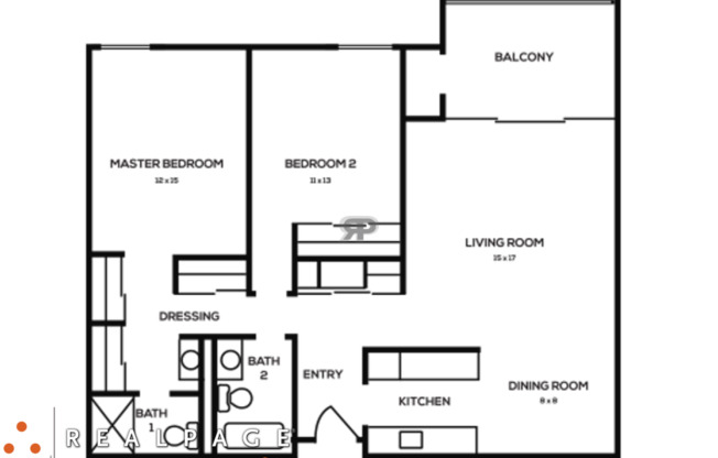 2 beds, 2 baths, 1,091 sqft, $3,195
