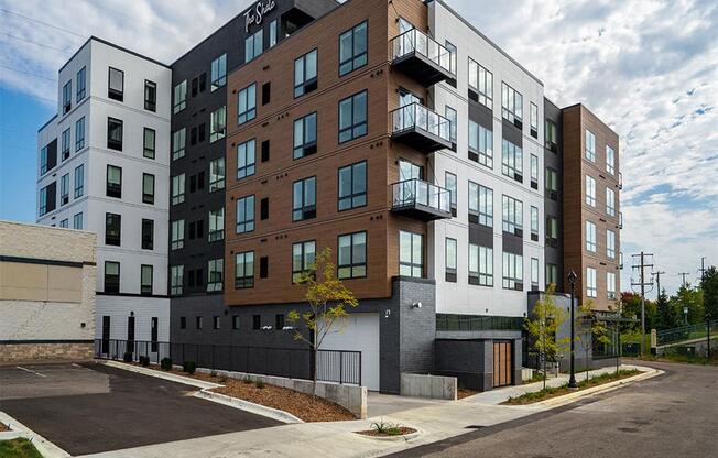 Front of the Shale apartment building