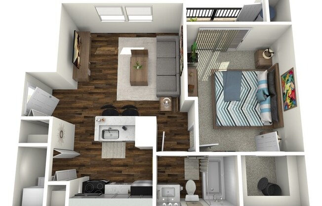 1 bed, 1 bath, 546 sqft, $1,818