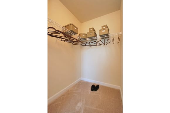 Walk-in closet with shelving