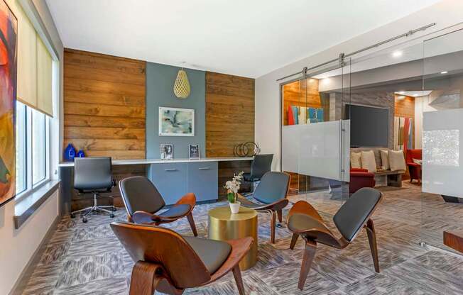 A conference room at Glenwood at Grant Park, Georgia