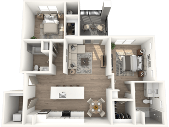 2 beds, 2 baths, 1,060 sqft, $2,265