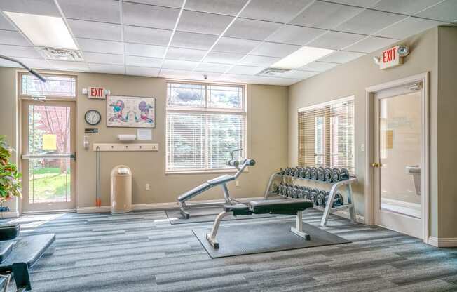 Hang your gear and get to work in the spacious exercise room at Southwind Villas
