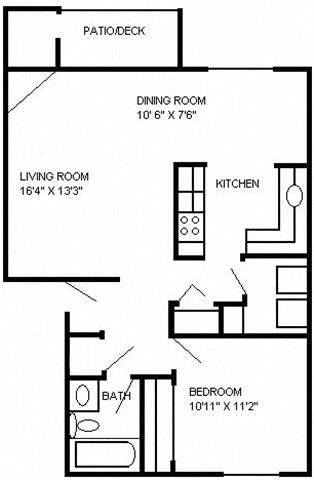 1 bed, 1 bath, 700 sqft, $1,325