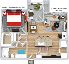 1 bed, 1 bath, 725 sqft, $1,529