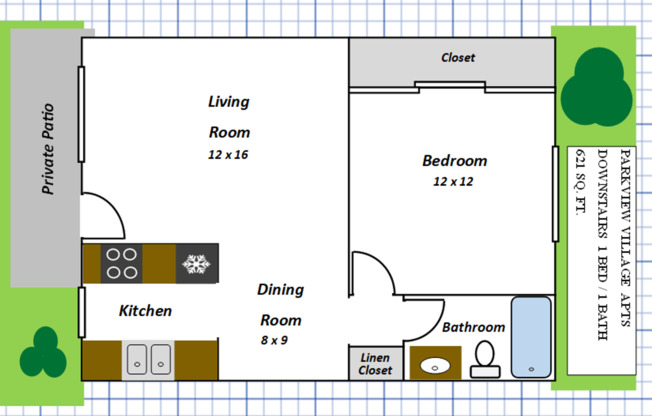 1 bed, 1 bath, 560 sqft, $2,295, Unit 08-37