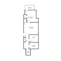 1 bed, 1 bath, 650 sqft, $1,472