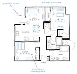 2 beds, 2 baths, 950 sqft, $2,267