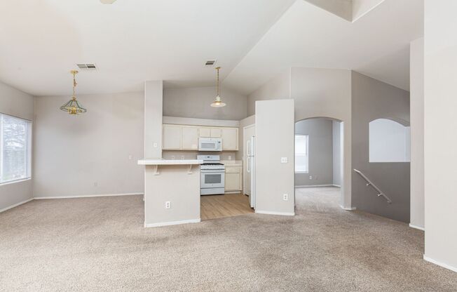 Two bedroom with two car garage in gated community with pool/spa