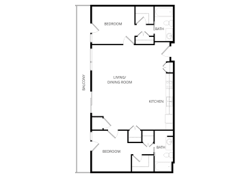 2 beds, 2 baths, 1,166 sqft, $2,080