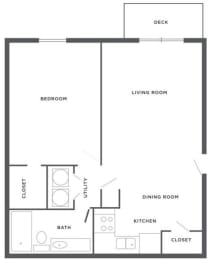 Foster: 1 Bed | 1 Bath | 690 Sqft