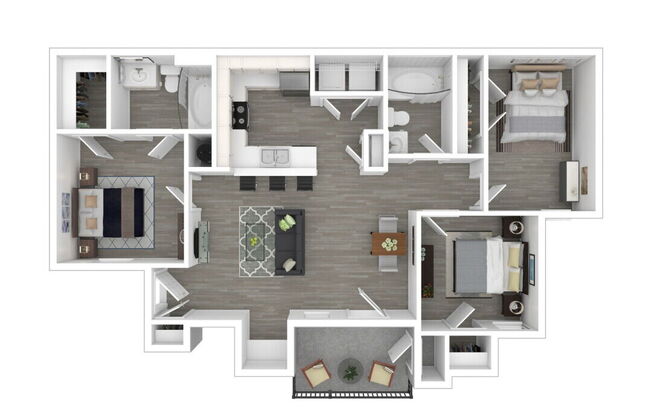 3 beds, 2 baths, 1,065 sqft, $1,285