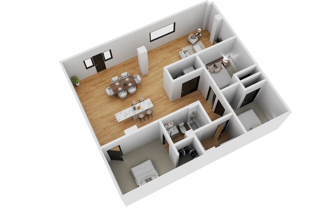 3 beds, 2 baths, 1,509 sqft, $2,450, Unit 9-106