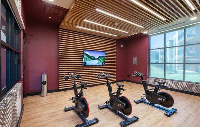Corsair Apartments Fitness Center with Spin Bikes
