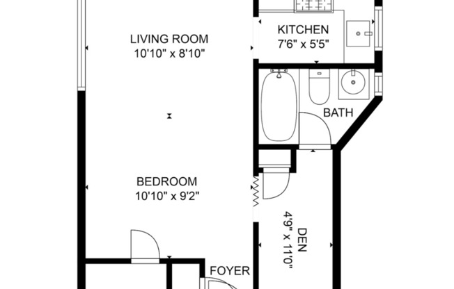 Studio, 1 bath, 450 sqft, $855, Unit 3401-303