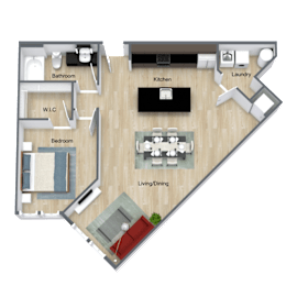 1 bed, 1 bath, 882 sqft, $2,139
