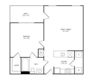 1 bed, 1 bath, 675 sqft, $1,349