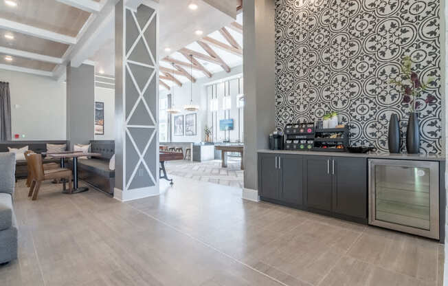 the lobby at the preserve apartments