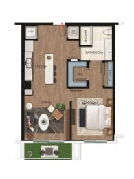 1 bed, 1 bath, 771 sqft, $1,631
