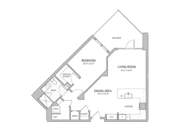 1 bed, 1 bath, 937 sqft, $3,084