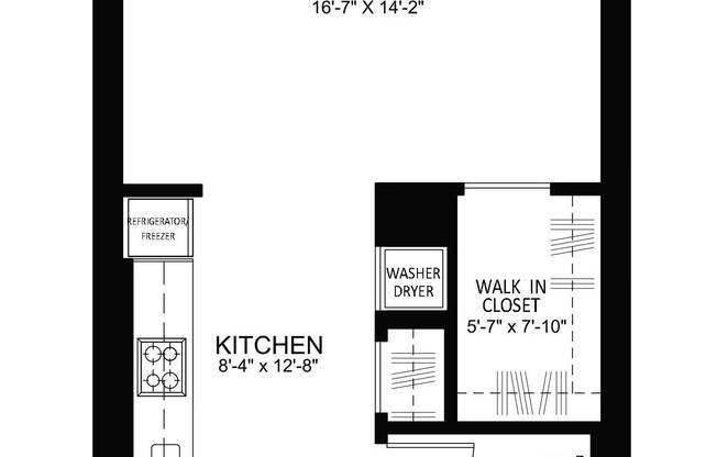 Studio, 1 bath, 505 sqft, $3,095