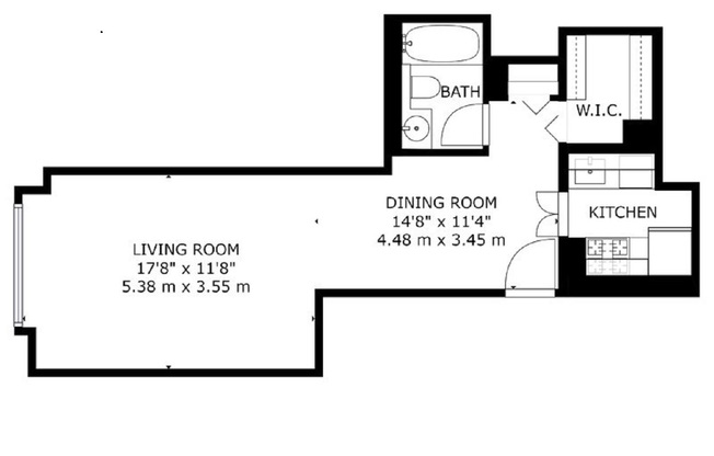 1 bed, 1 bath, 550 sqft, $3,500, Unit 31E