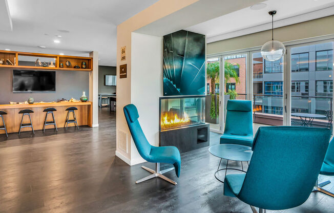 Clubhouse Seating Area at AV8 Apartments in San Diego, CA