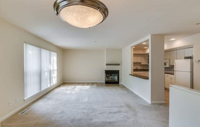 Two-bedroom townhome living area  at Lenox Park, Maryland