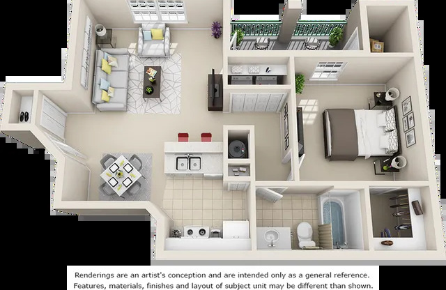 1 bed, 1 bath, 763 sqft, $1,446