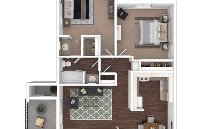 2 beds, 1 bath, 840 sqft, $1,799