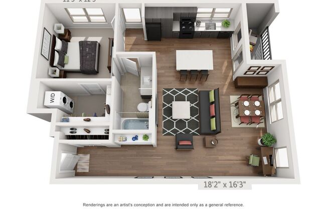 1 bed, 1 bath, 893 sqft, $2,305