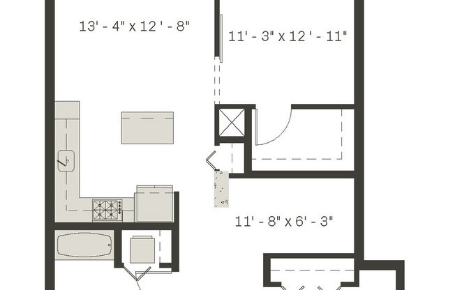 1 bed, 1 bath, 871 sqft, $3,210