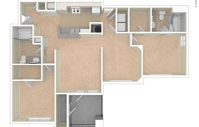 2 beds, 2 baths, 1,147 sqft, $2,025