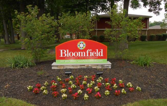 Sign board at Bloomfield Apartments, Ohio, 45426