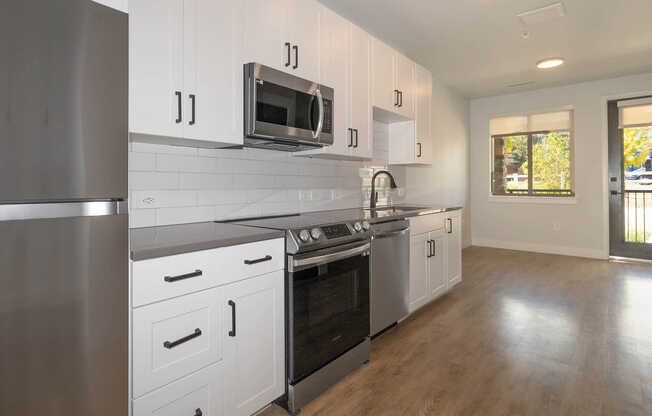 Kitchen and Living Area with Hard Surface Flooring