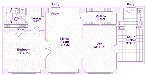 1 bed, 1 bath, 765 sqft, $906